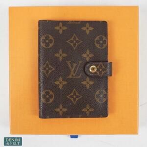 Louis Vuitton Monogram Agenda PM Planner Cover Organizer Vintage Luxury